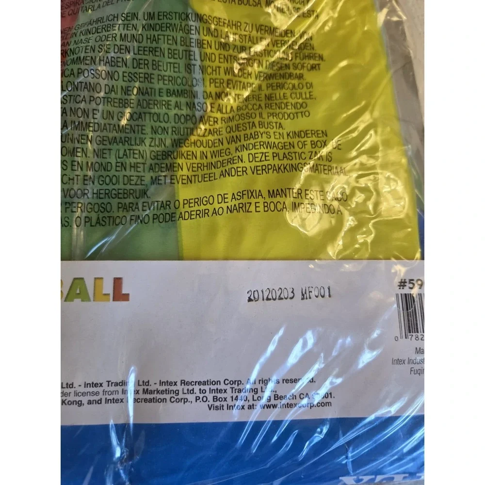 New Intex Jumbo Beach Ball 42 Inch The Wet Set Stripes 2012 Rare Sealed #59065EP